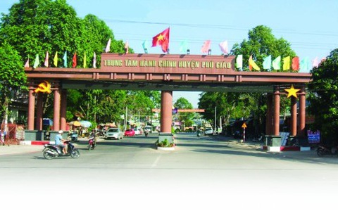 Cổng chào trung tâm hành chính huyện Phú Giáo