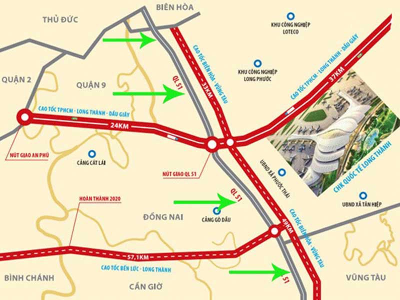 Bản đồ cao tốc Biên Hòa - Vũng Tàu