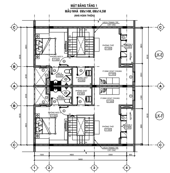 Bản vẽ thiết kế mẫu biệt thự West Lakes Golf & Villas 38