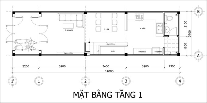 Mặt bằng tầng 1