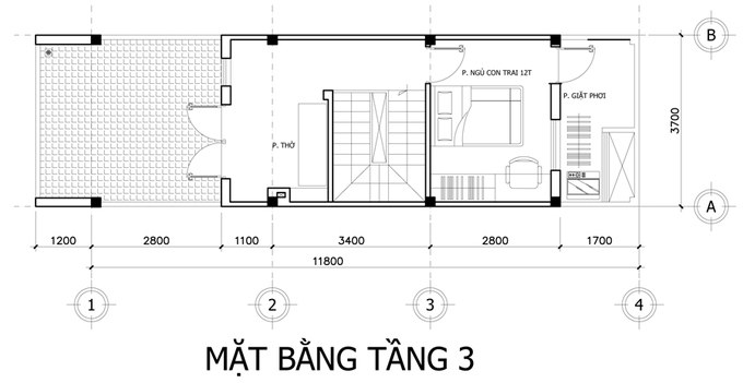 mặt bằng tầng 3