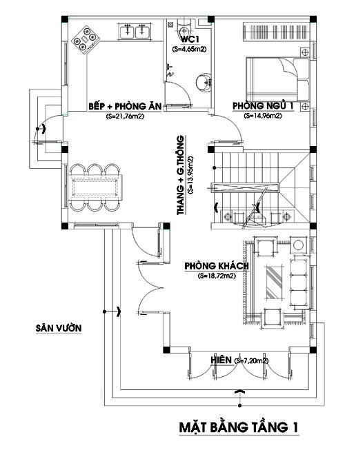 mẫu thiết kế nhà vườn 2 tầng đẹp mái thái-11