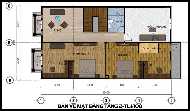 mẫu thiết kế nhà vườn đẹp 2 tầng mái bằng-26