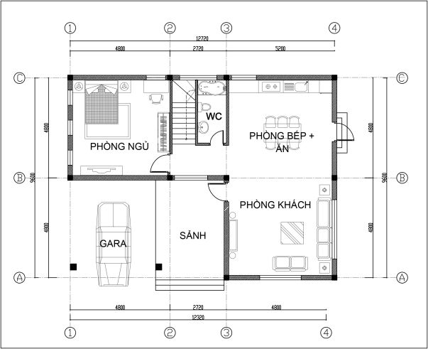 mẫu thiết kế nhà vườn 2 tầng đẹp mái thái-5