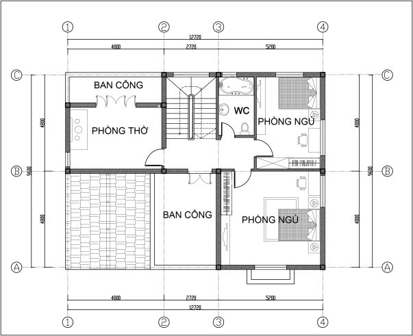 mẫu thiết kế nhà vườn 2 tầng đẹp mái thái-6