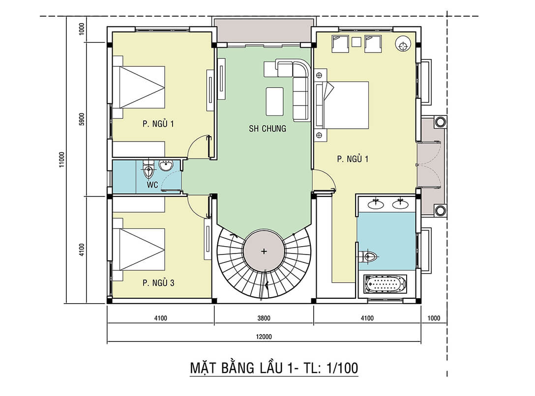 Mẫu thiết kế nhà vườn đẹp 3 tầng-12