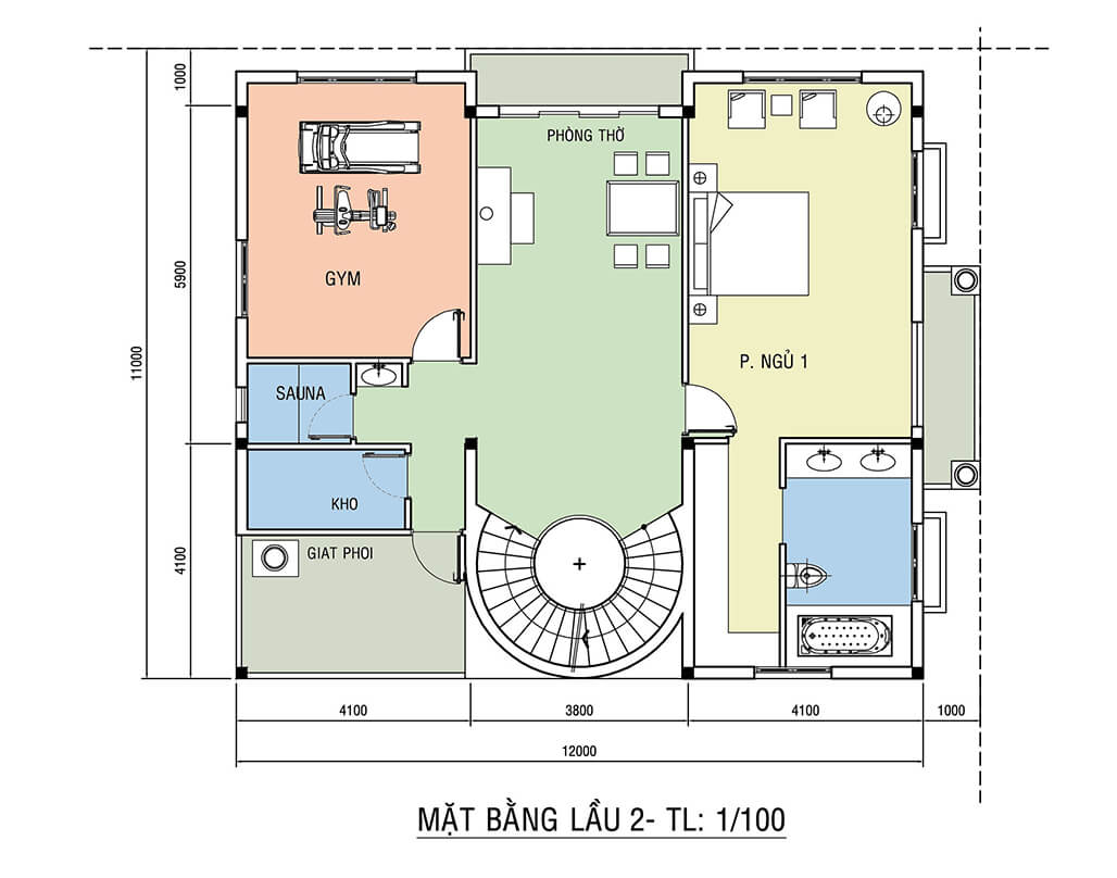 Mẫu thiết kế nhà vườn đẹp 3 tầng-13