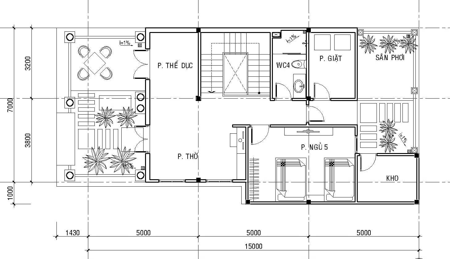 Mẫu thiết kế nhà vườn đẹp 3 tầng-25