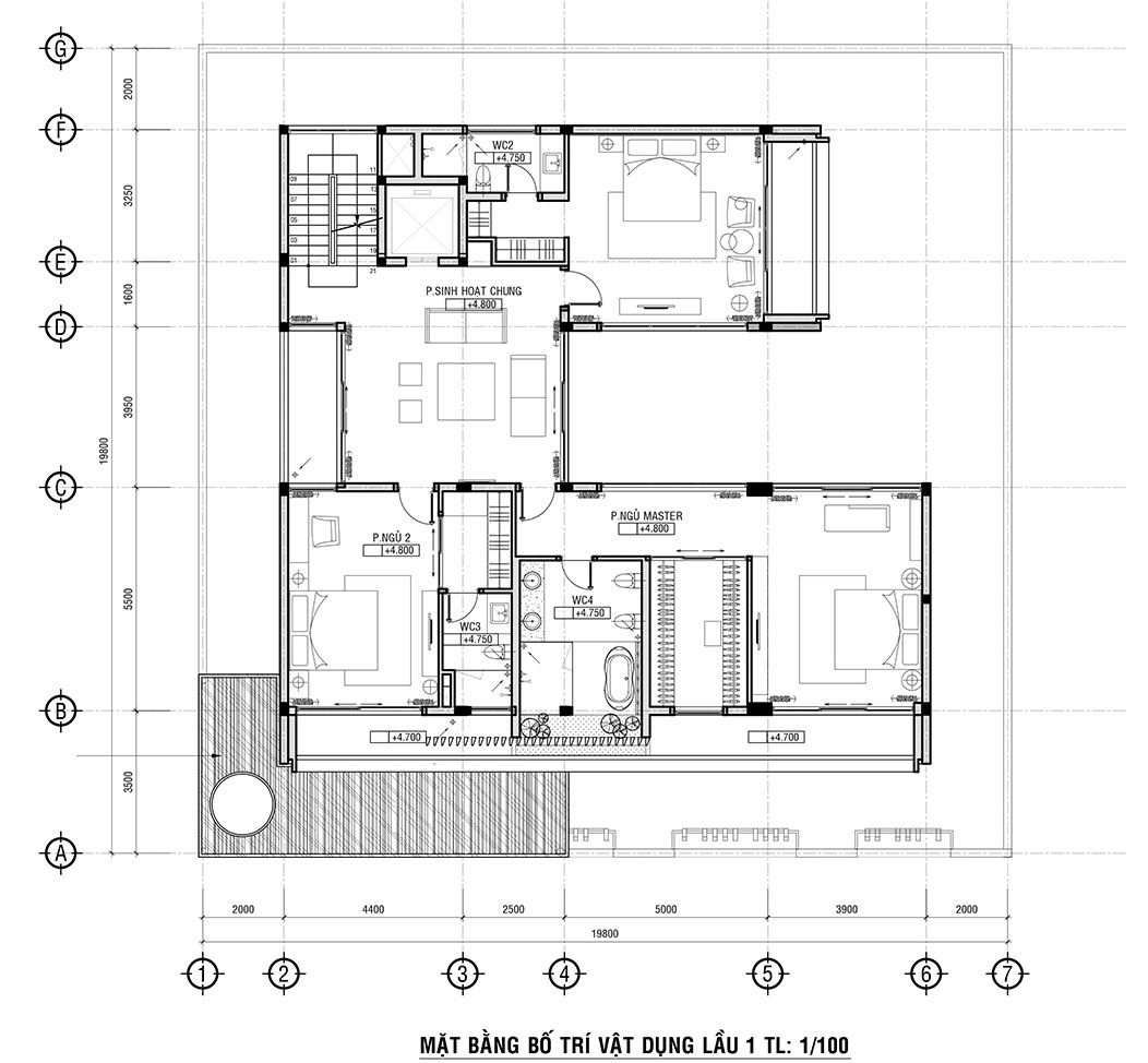 Mẫu thiết kế nhà vườn đẹp 3 tầng-4