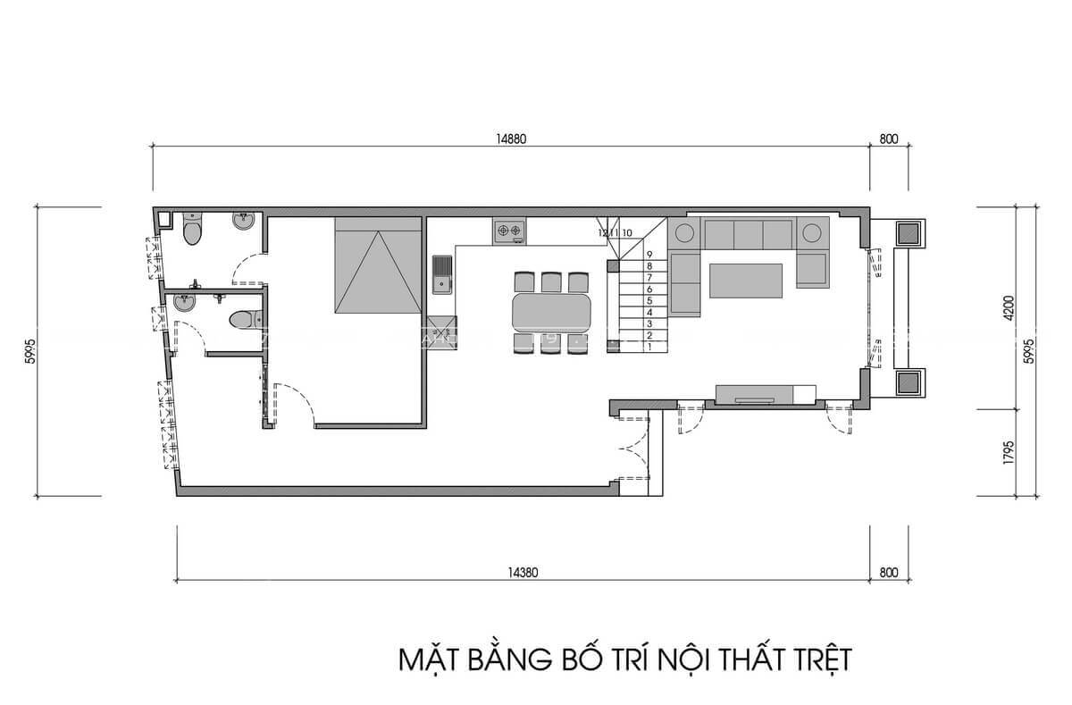 Bản vẽ nhà gác lửng 8