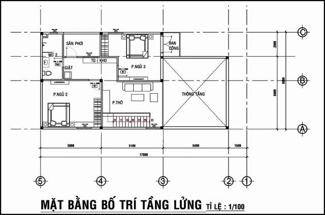 Top 50 mẫu bản vẽ nhà cấp 4 gác lửng 3 phòng ngủ chi tiết nhất