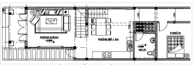 Nhà cấp 4 gác lửng đẹp 3 phòng ngủ-12