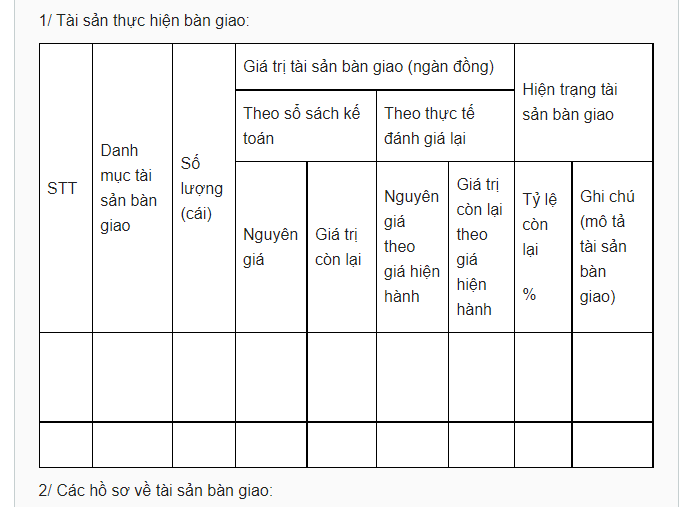 Mẫu biên bản bàn giao tài sản - 9