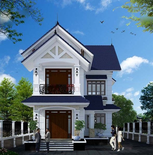 Nhà đẹp 2 tầng 120m2 mái thái - 2