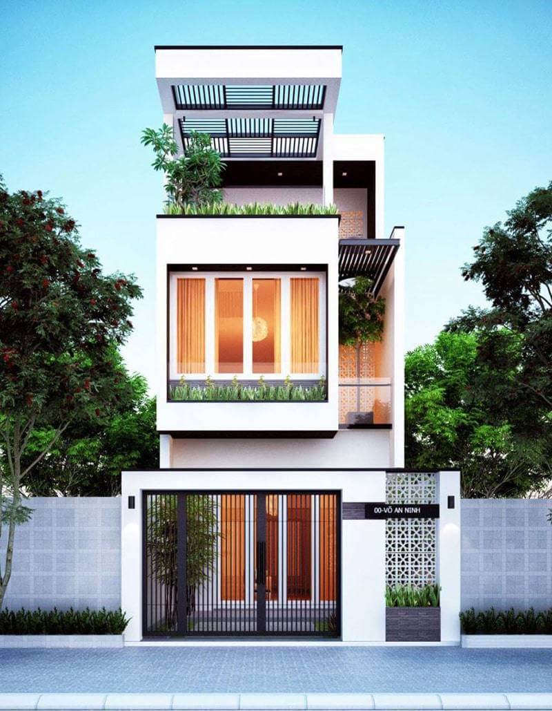 mẫu nhà 2 tầng đẹp 70m2 3