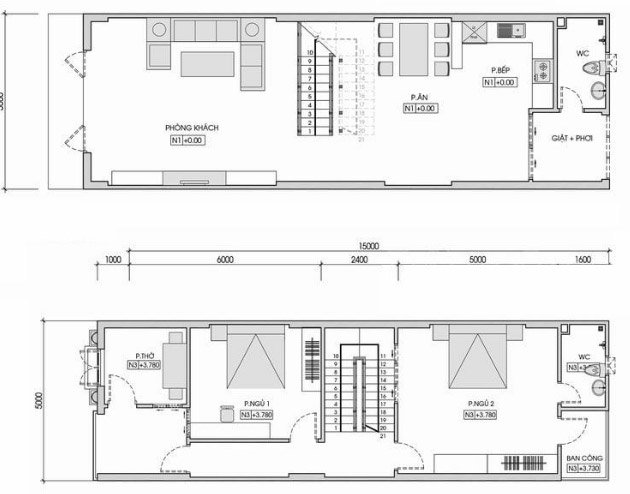 nhà 2 tầng 5x15m đẹp-9