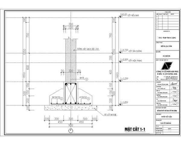 bản vẽ chi tiết móng nhà cấp 4 3