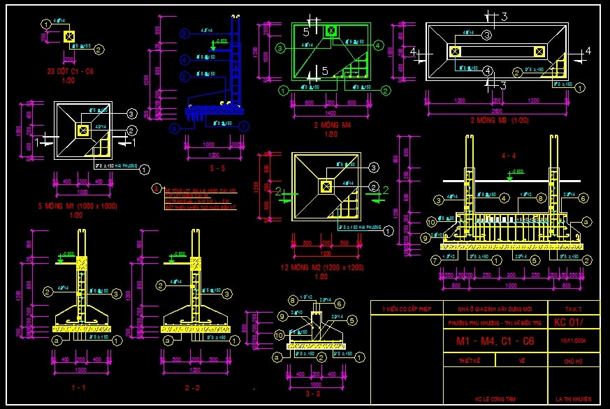 bản vẽ chi tiết móng nhà cấp 4 7