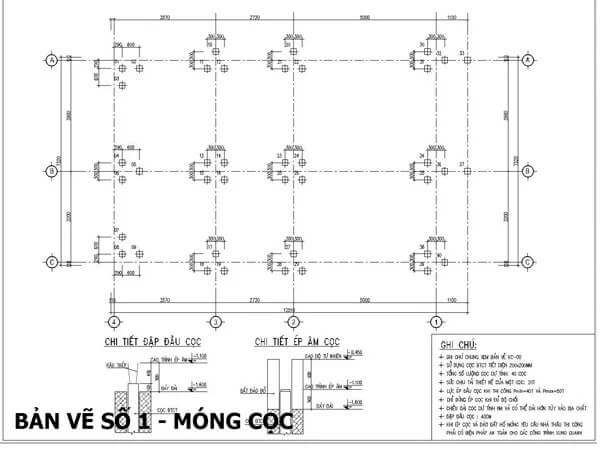 bản vẽ chi tiết móng nhà cấp 4 8