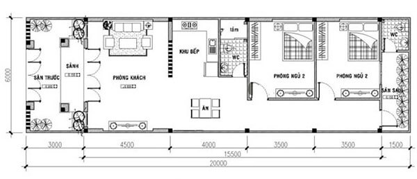 bản vẽ nhà cấp 4 6x10m 7