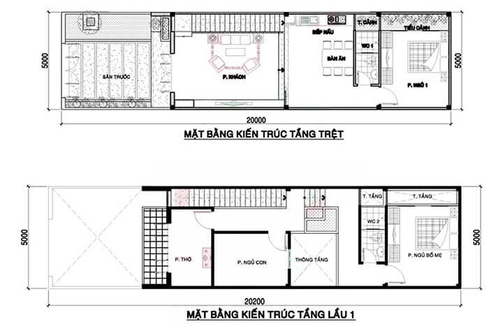 Nhà 6x15m có 3 phòng ngủ 1