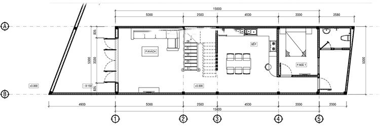 Nhà 6x15m có 4 phòng ngủ 1