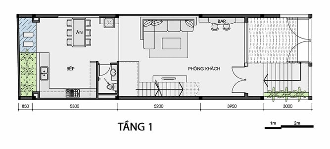 Nhà 6x15m có 4 phòng ngủ 5