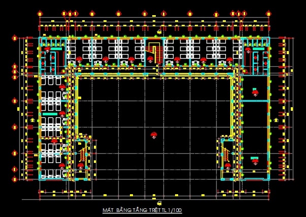 bản vẽ thiết kế trường mầm non 14