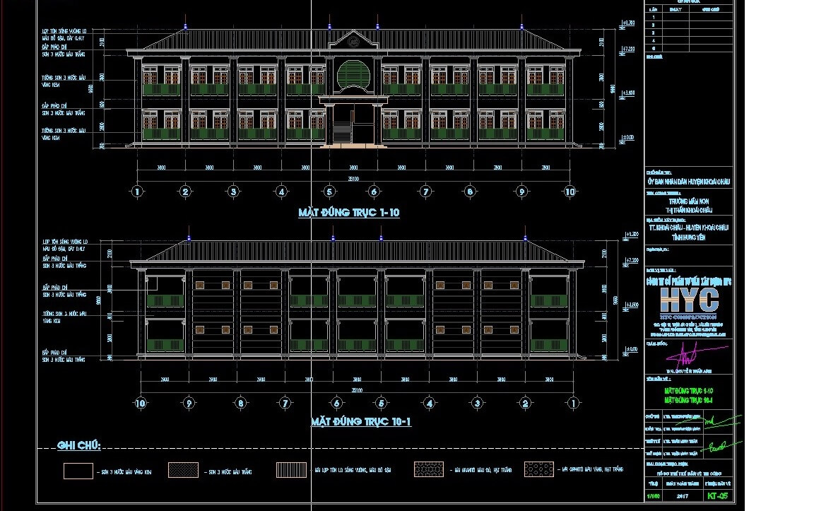bản vẽ thiết kế trường mầm non 2