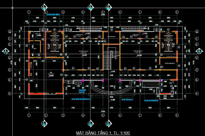 bản vẽ thiết kế trường mầm non 7