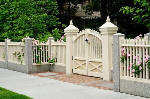 hàng rào cổng nhà đẹp ở nông thôn 1