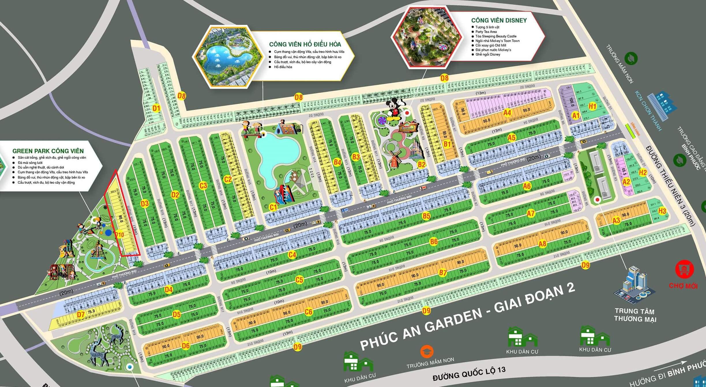 Đất nền Phúc An Garden block D10