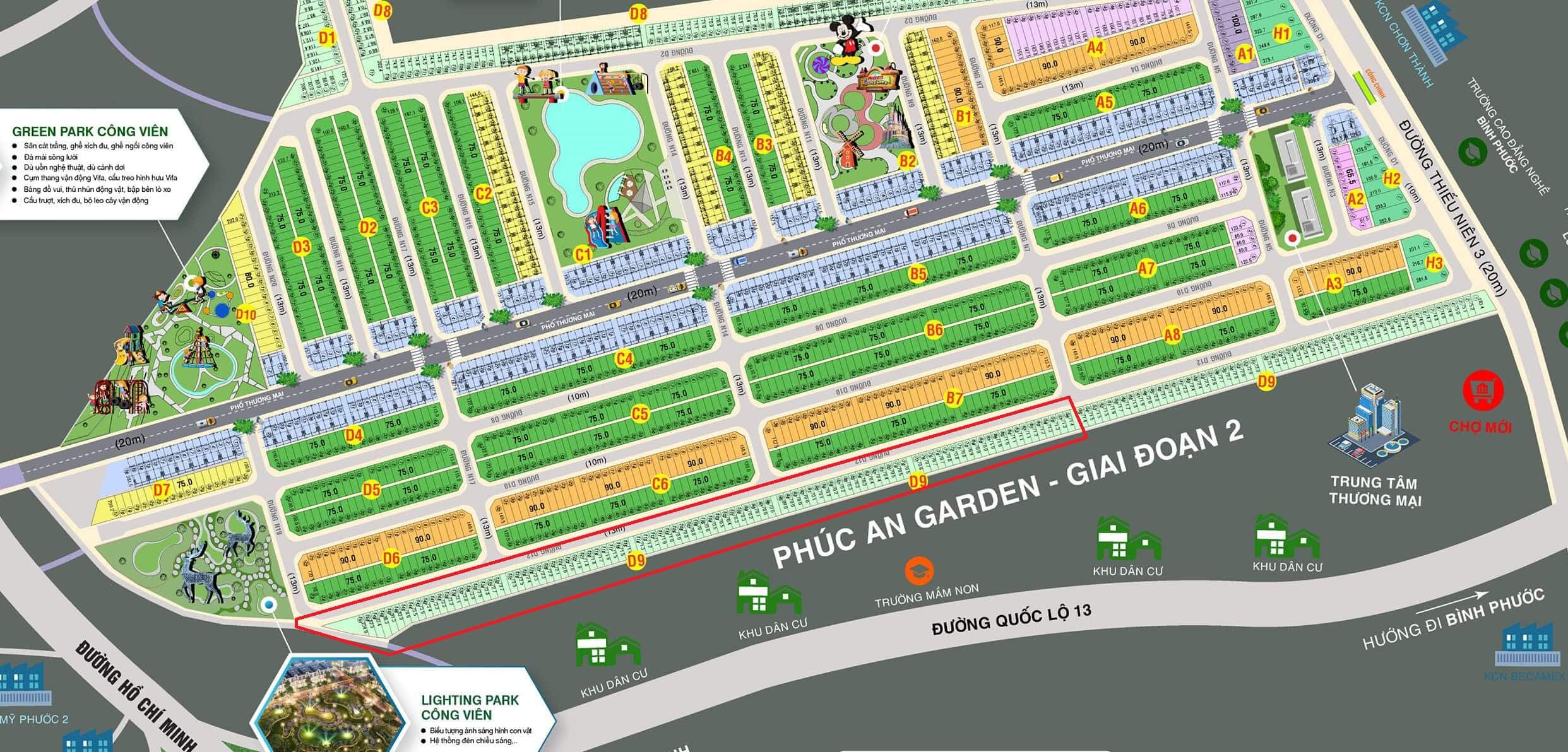 Đất nền Phúc An Garden block D9