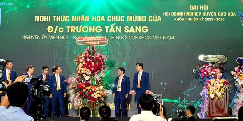 Ông Trần Đức Vinh trở thành Chủ tịch Hội Doanh nghiệp huyện Đức Hòa 3